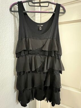H & M tank ruffle mini dress